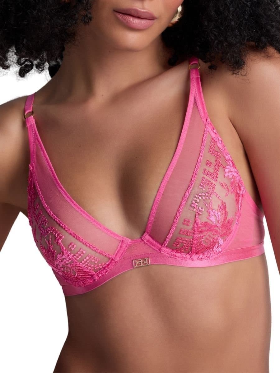 Aubade Aubade Women's Rules of Attraction Triangle Plunge Bra in Pink