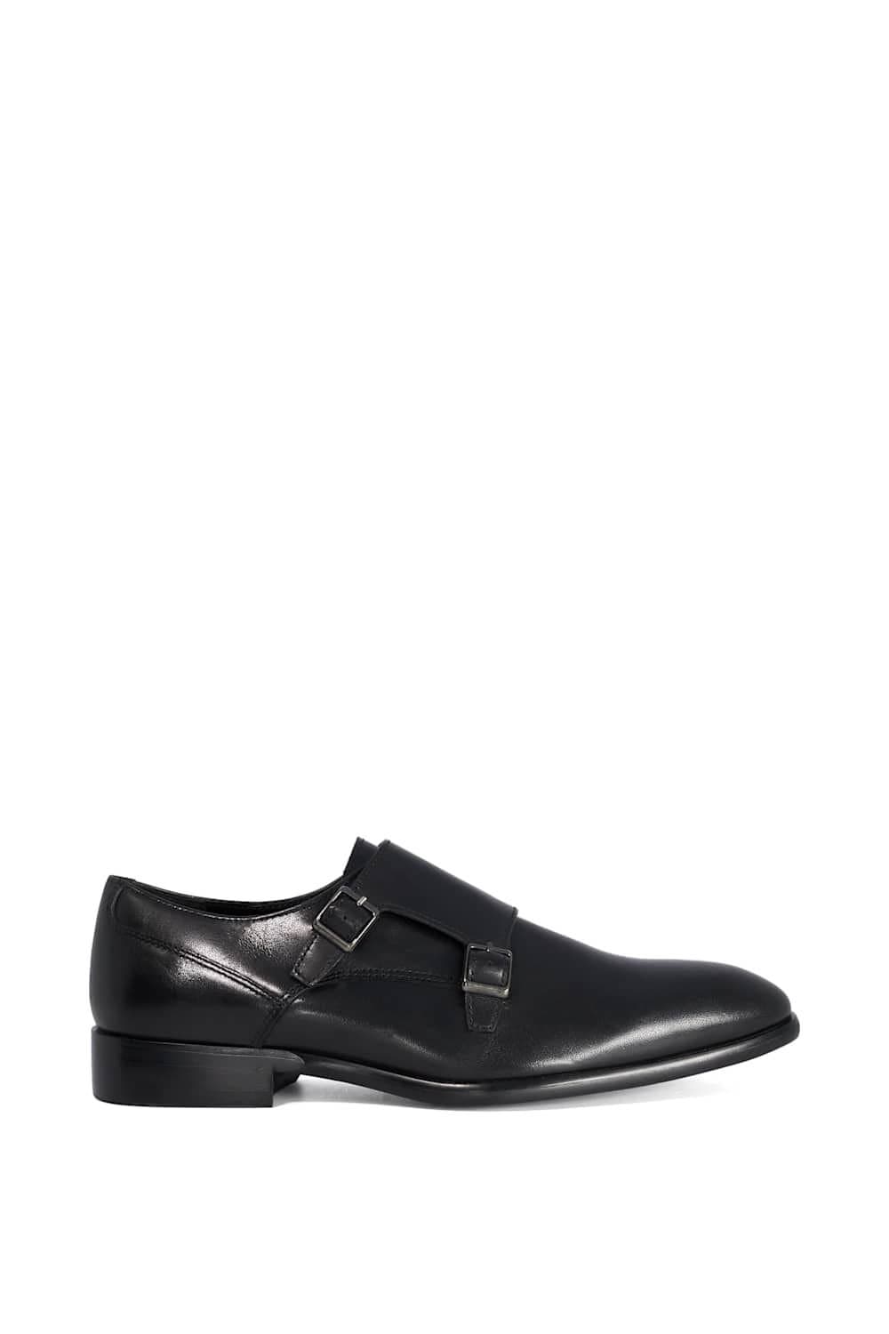 Dune London Dune London Men's 'Sandwell' Leather Monk Straps in Black