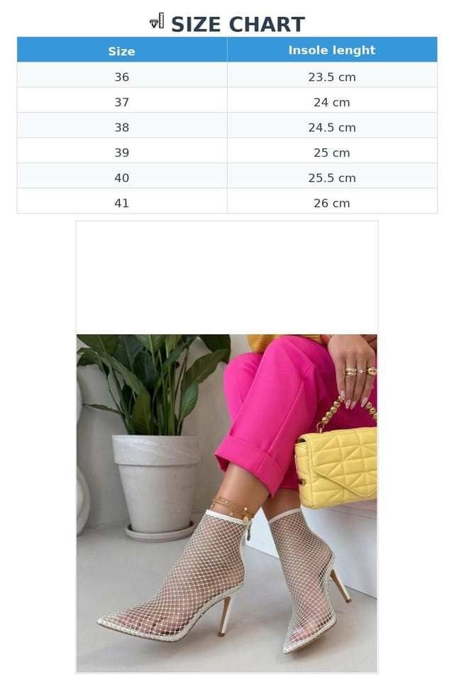 Love Lace Love Lace Women's Stylish Mesh Ankle Boots with Pointed Toe Back Zip Heel in White - 3