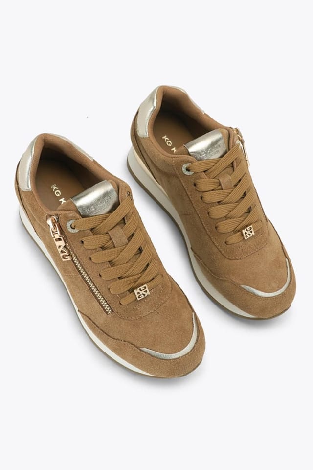 KG Kurt Geiger KG Kurt Geiger Women's 'Lina2' Suede Trainers in Taupe - 2