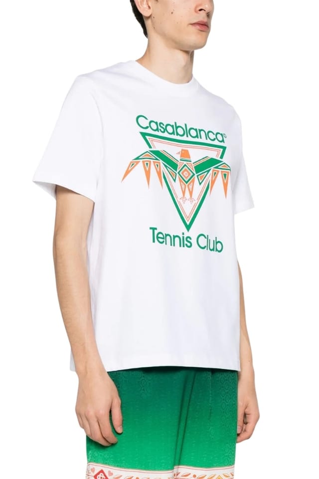 Casablanca Casablanca Men's Short Sleeve Round T-shirt in White - 3