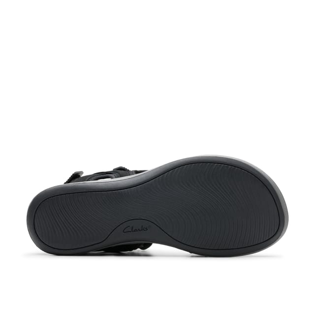 Clarks Clarks Women's Mira Free Black Nubuck Flat Sandals, Walking - 3