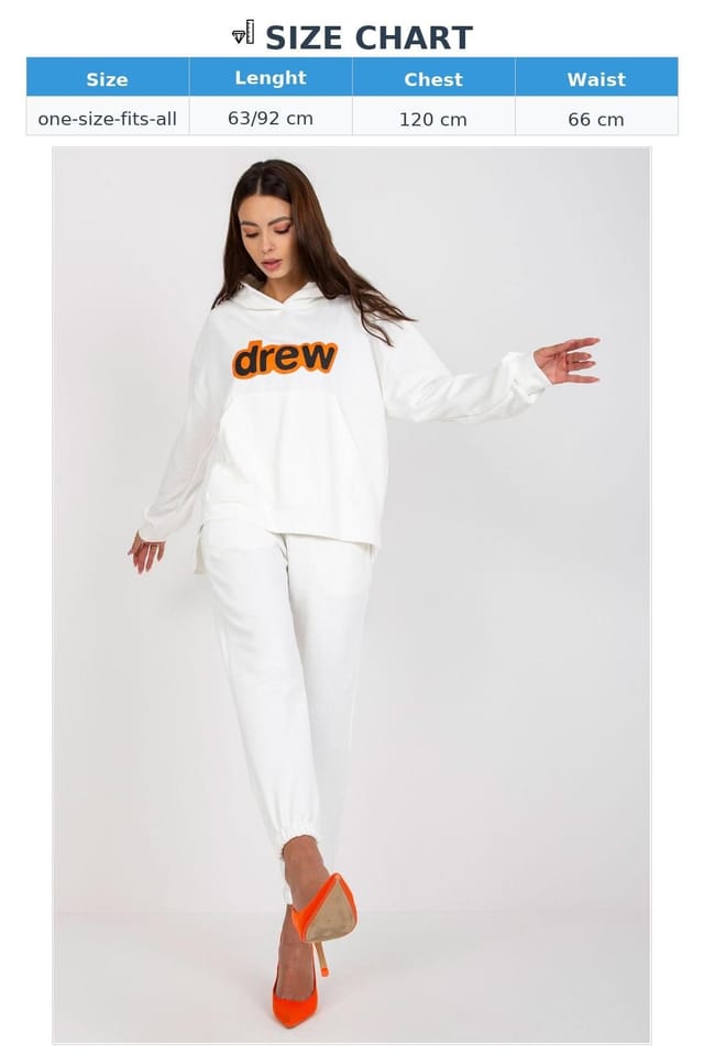 Love Lace Love Lace Women's Hooded Sweatshirt & Jogger Pants Set Style 172650 in White - 3