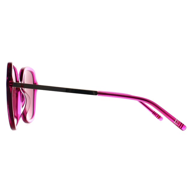 Benetton Benetton Women's Round Milky Pink Red BE7039 in Bright Pink - 3