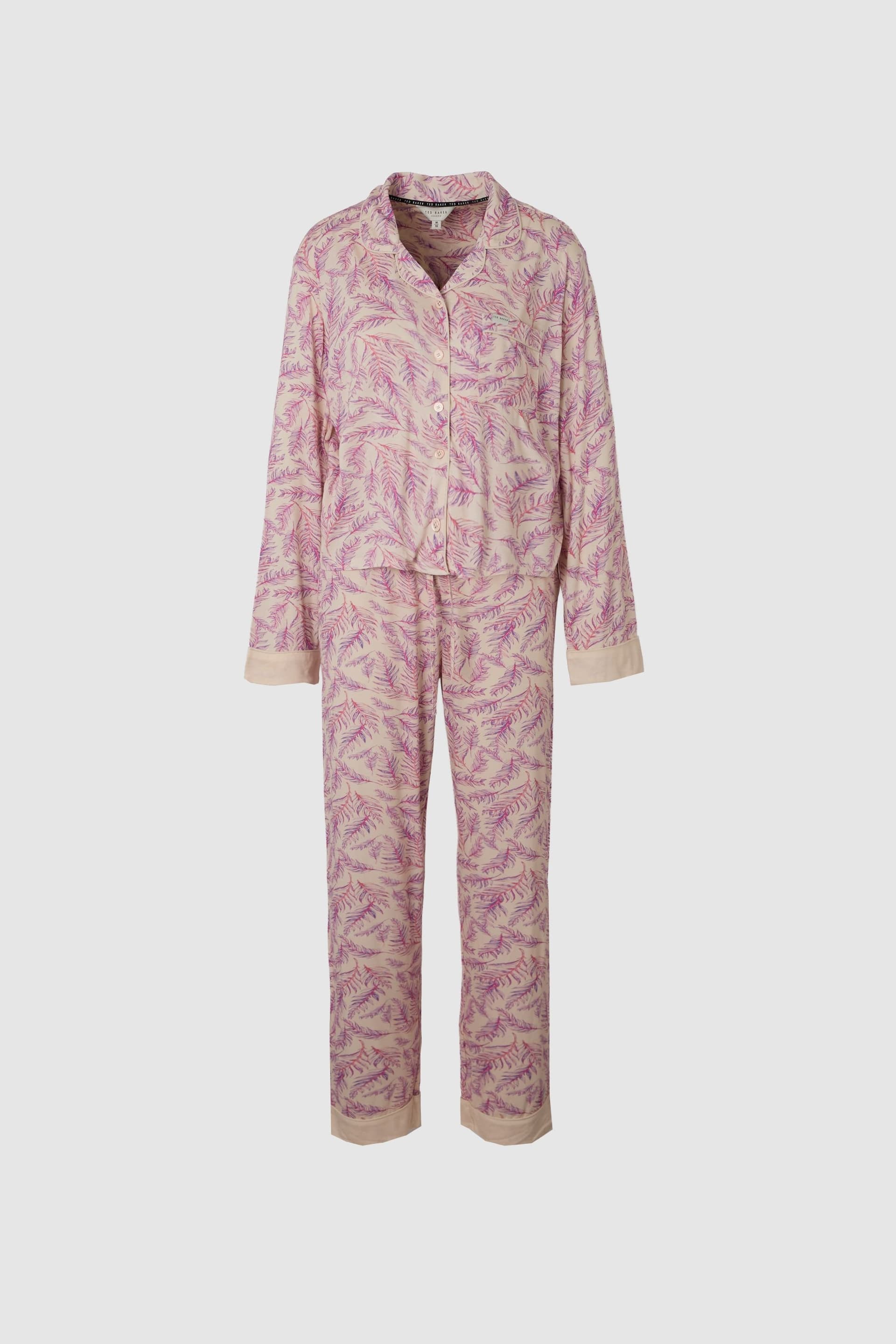 Ted Baker Ted Baker Women's Traditional Jersey Pj Set Butter Cream in Light Pink