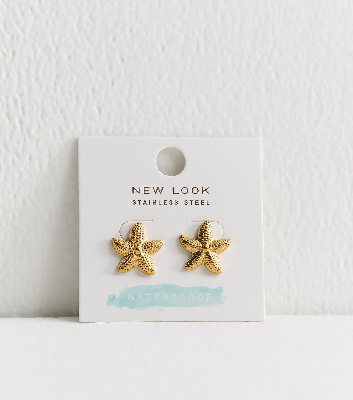 New Look Gold Tone Waterproof Starfish Stud Earrings New Look