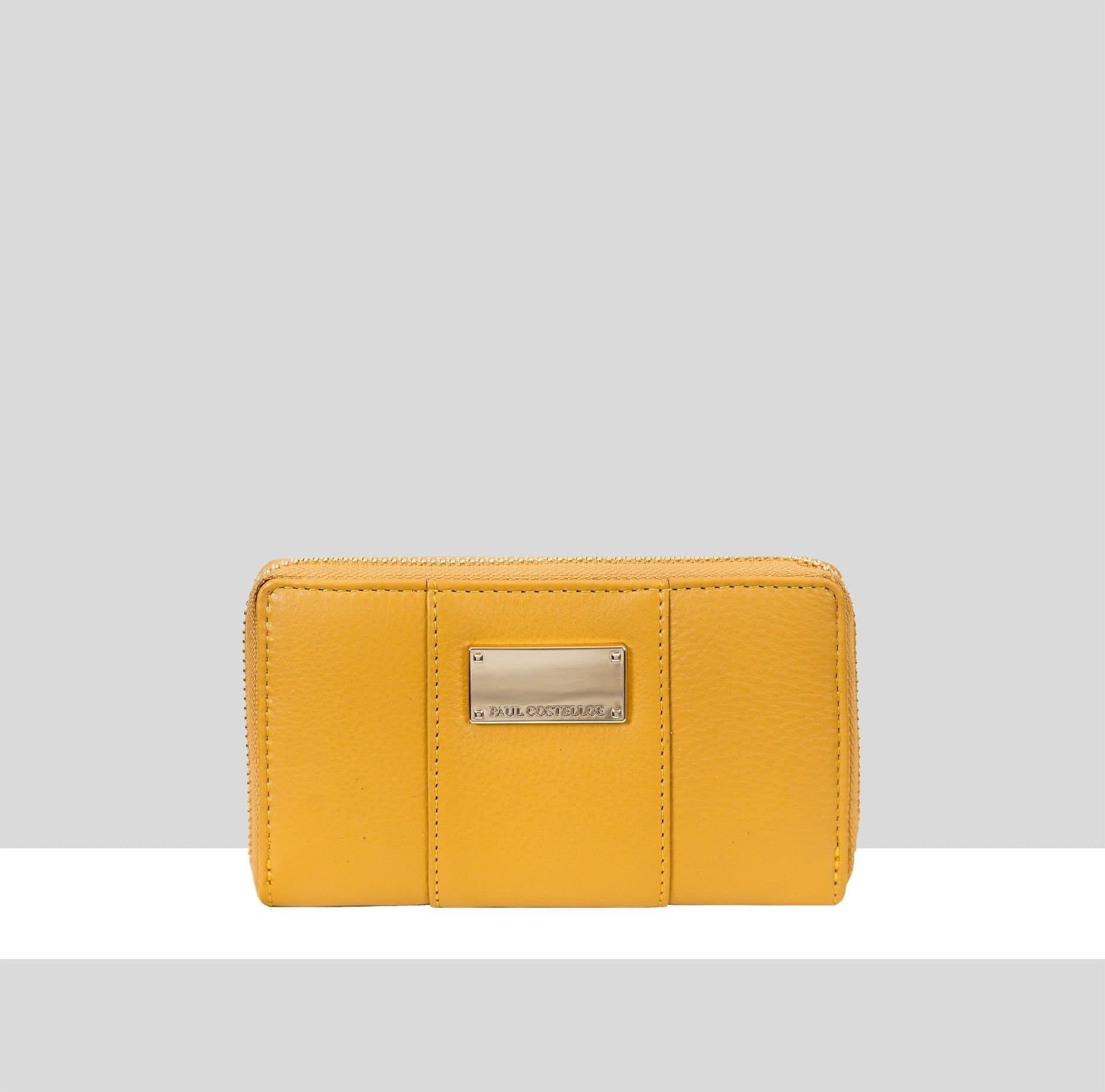 Paul Costelloe Paul Costelloe Women's Dione Yellow Leather Purse
