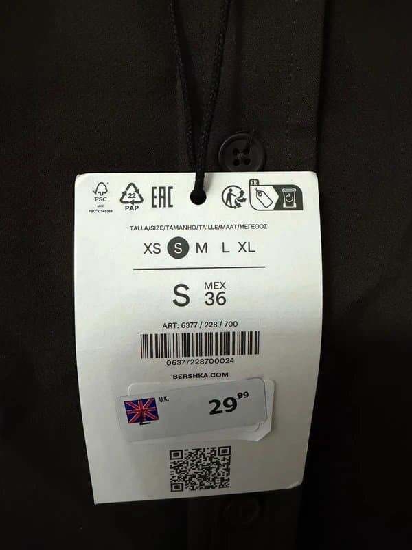 Bershka Bershka loose fit men’s shorts sleeve shirt size S