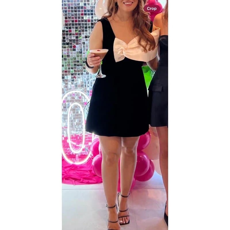 ASOS ASOS luxe, velvet mini dress with structured satin drape in black