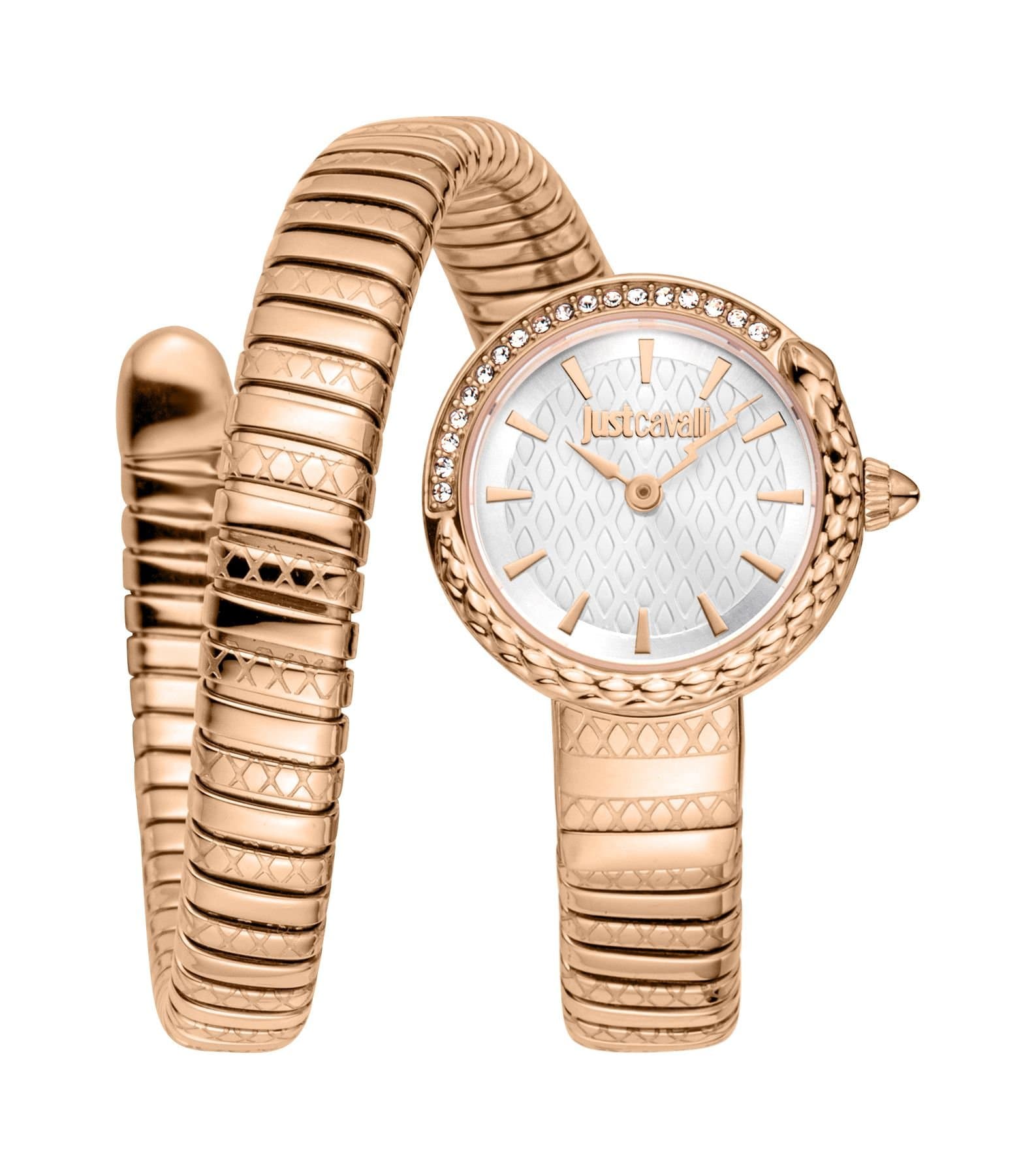Just Cavalli Just Cavalli Women's JC1L301M0045 Cerchio Snake Analog Watch for Women in Rose Gold