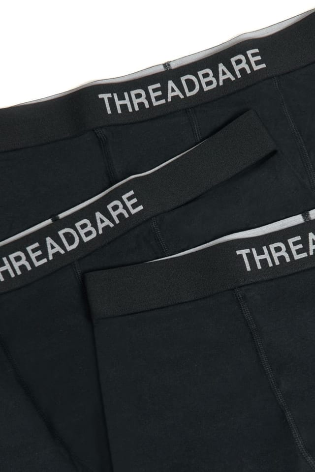 Threadbare Threadbare Men's 3-Pack 'Arnold' Hipster Fit Boxer Shorts in Black - 3