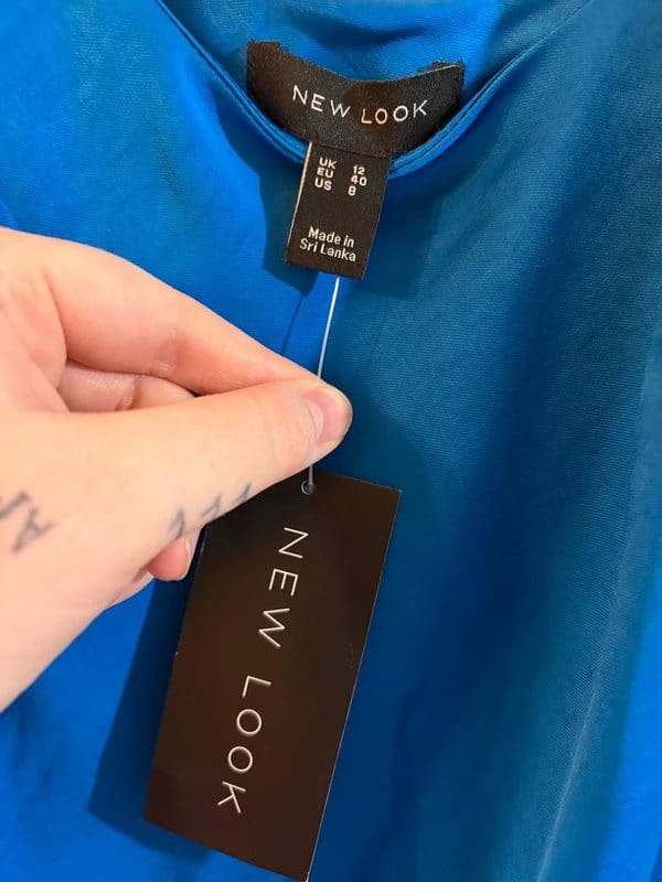 New Look Blue Satin Midi Dress