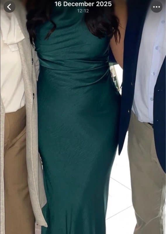 ASOS Design Asos Design drape bodice satin maxi dress with cowl back detail in teal