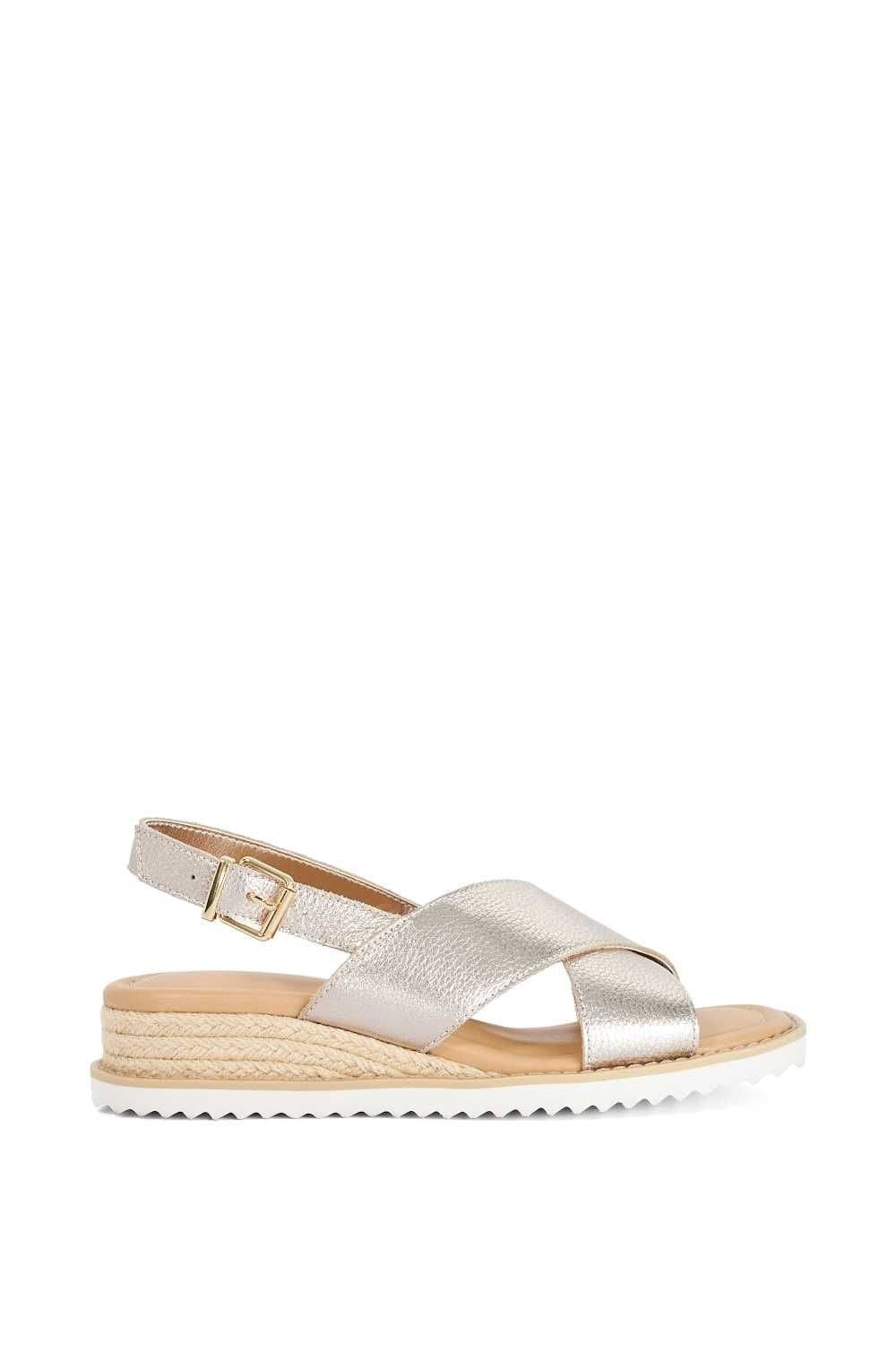 Dune London Dune London Women's 'Lemesos' Leather Sandals in Metallics