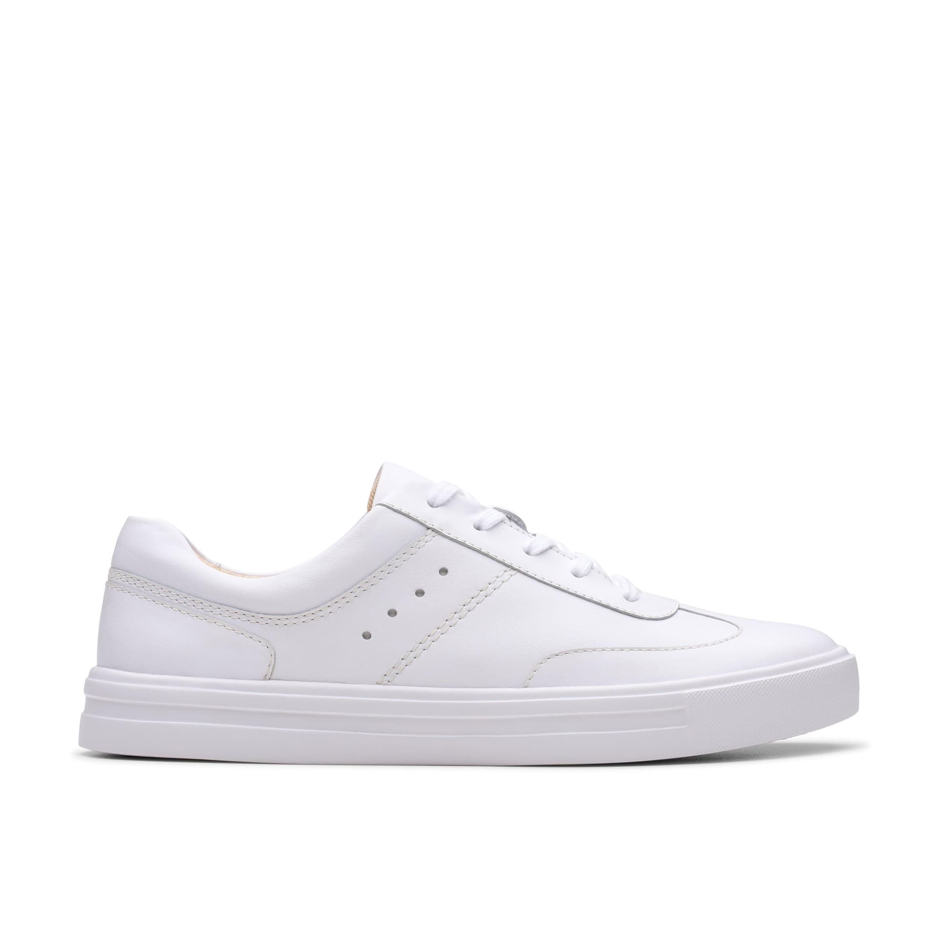 Clarks Clarks Women's Makea Court White Leather Trainers