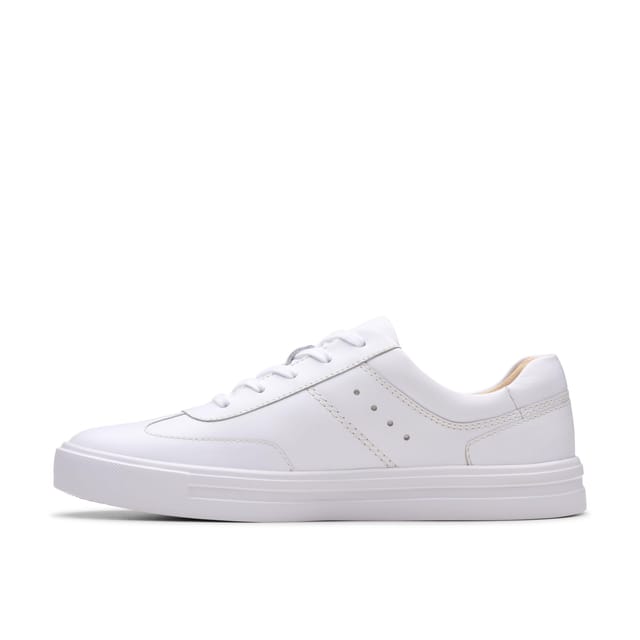 Clarks Clarks Women's Makea Court White Leather Trainers - 2