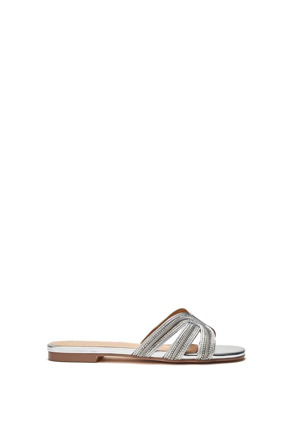 Moda in Pelle Moda In Pelle Women's 'Nymph' Textile Sandals in Silver