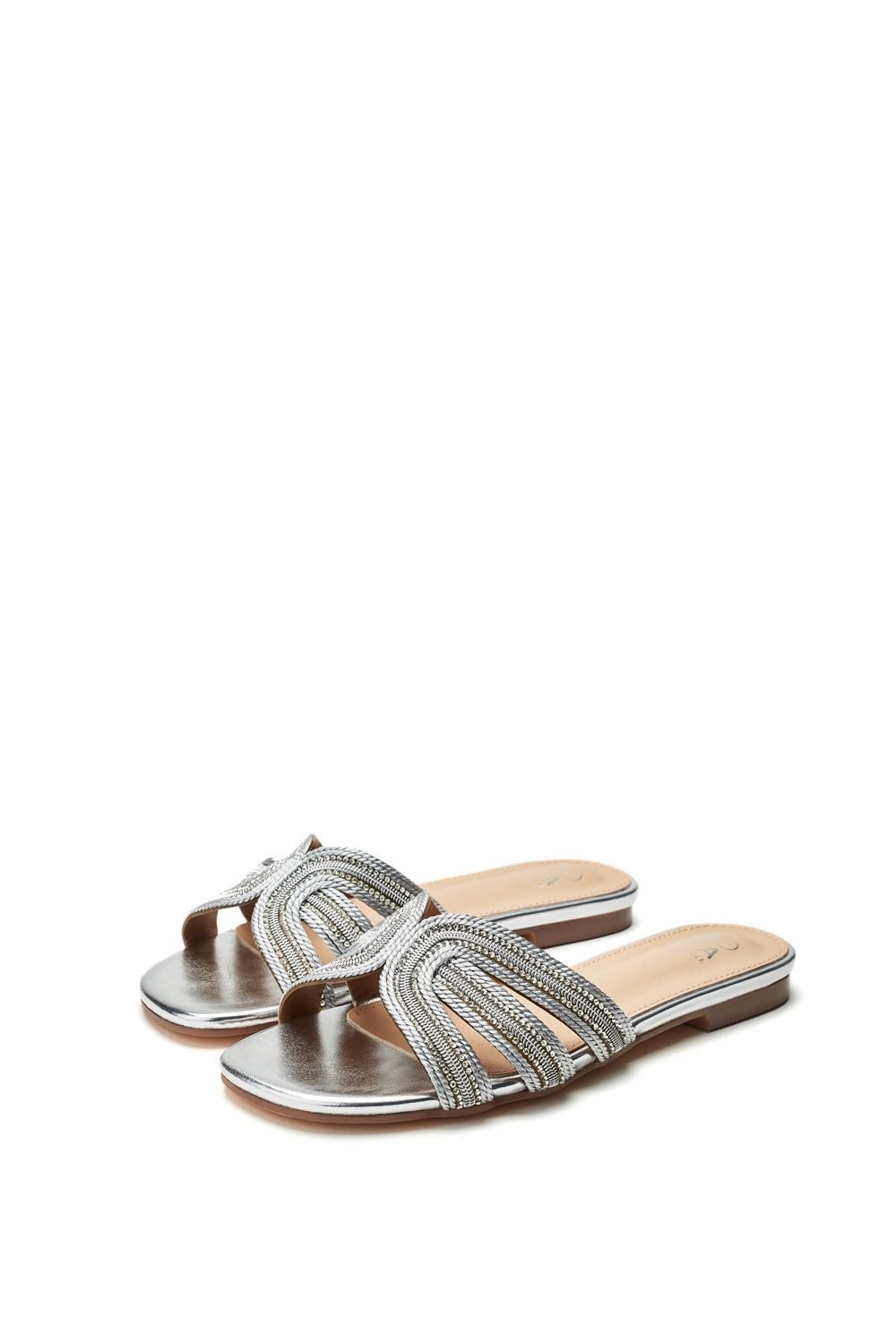 Moda In Pelle Moda In Pelle Women's 'Nymph' Textile Sandals in Silver - 2