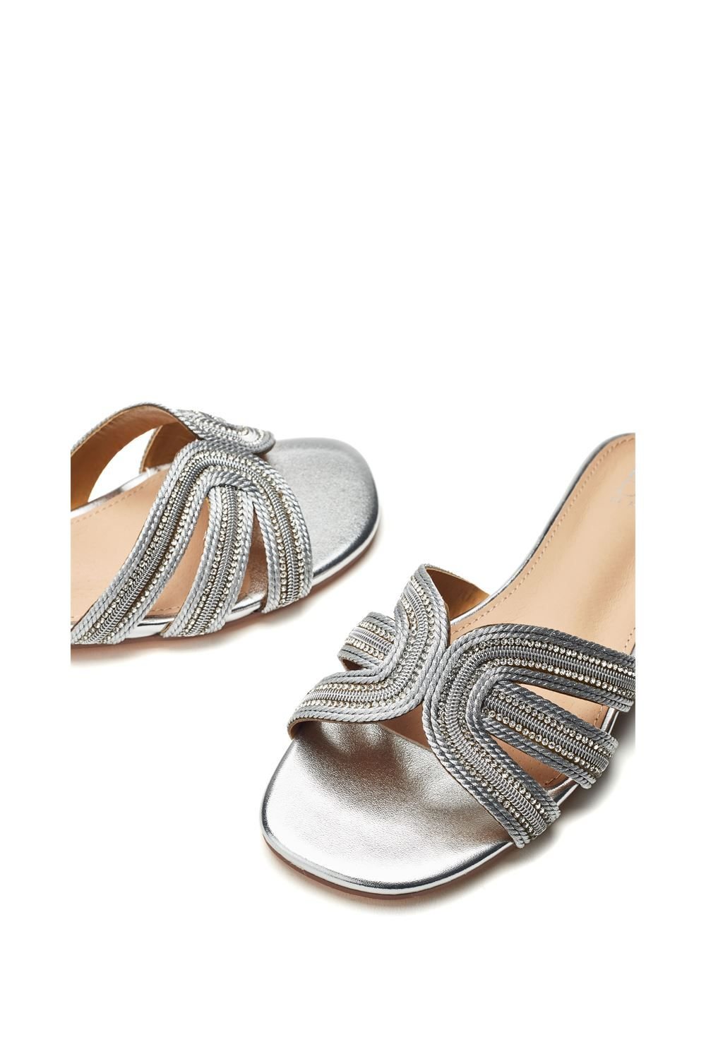 Moda In Pelle Moda In Pelle Women's 'Nymph' Textile Sandals in Silver - 3