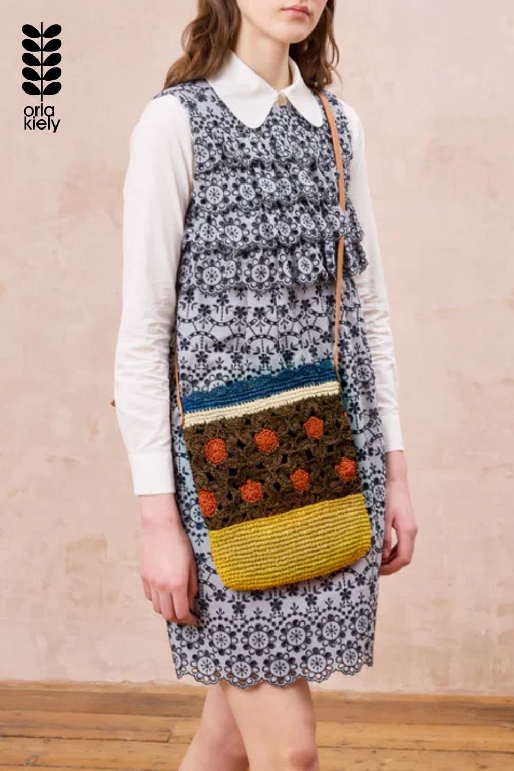 Orla Kiely Orla Kiely Women's Camino Sling - Block Flower Cocoa in Brown