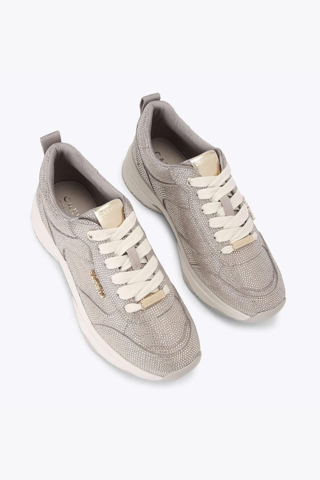 Carvela Carvela Women's 'Adoro Bling' Fabric Trainers in Taupe - 2