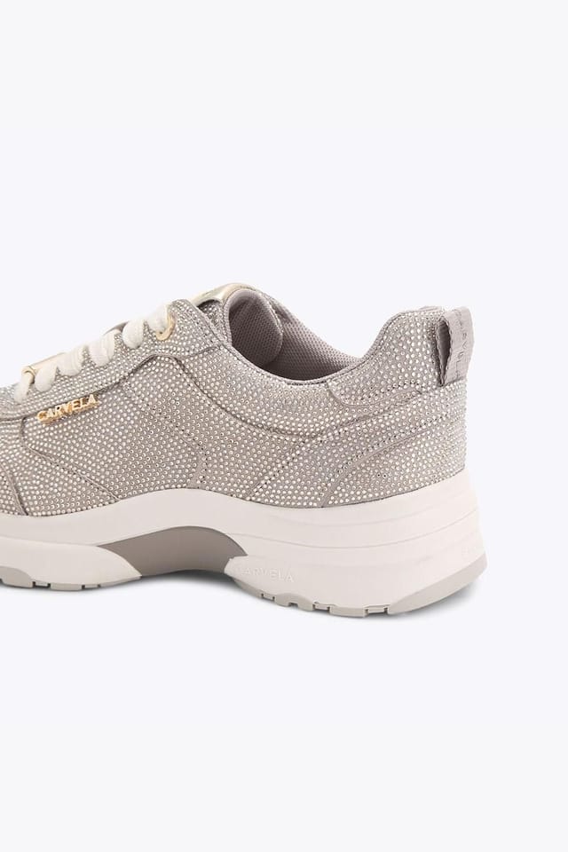 Carvela Carvela Women's 'Adoro Bling' Fabric Trainers in Taupe - 3