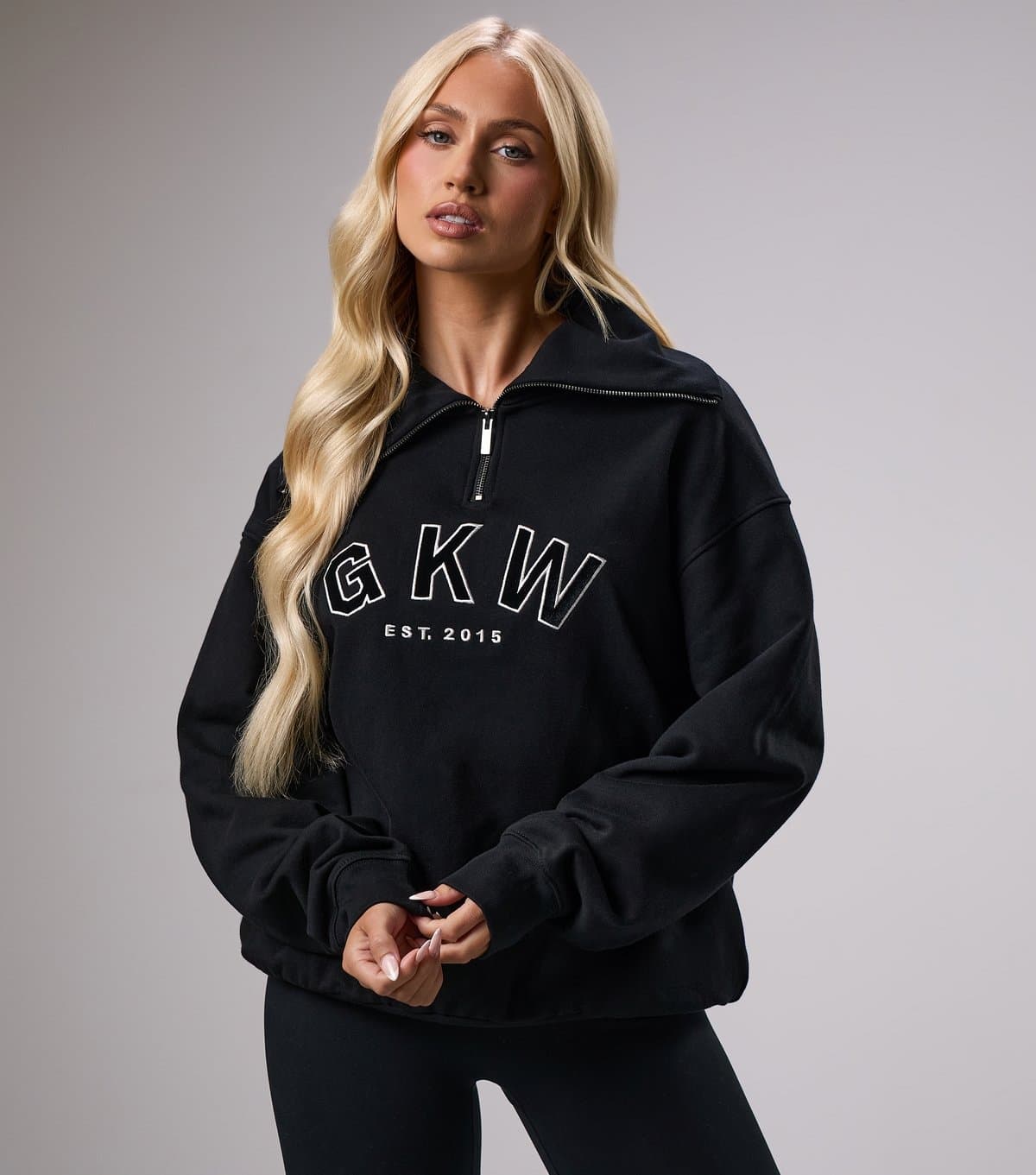 Gym King Women's GKW Black Pullover Funnel Neck Sweatshirt Gym King New Look