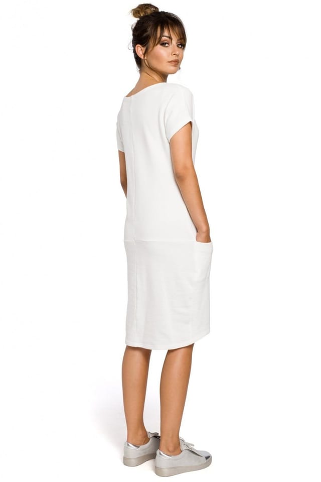 Love Lace Love Lace Women's Comfort Everyday Dress with Seam Pockets in White - 2