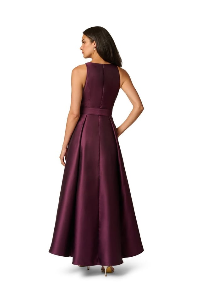 Adrianna Papell Adrianna Papell Women's Mikado High Low Dress in Purple - 3