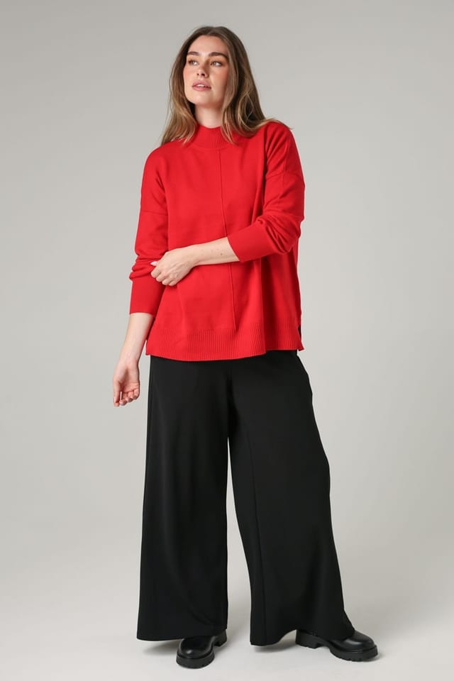 French Connection French Connection Women's High Neck Cosy Long Sleeve Jumper in Red - 3
