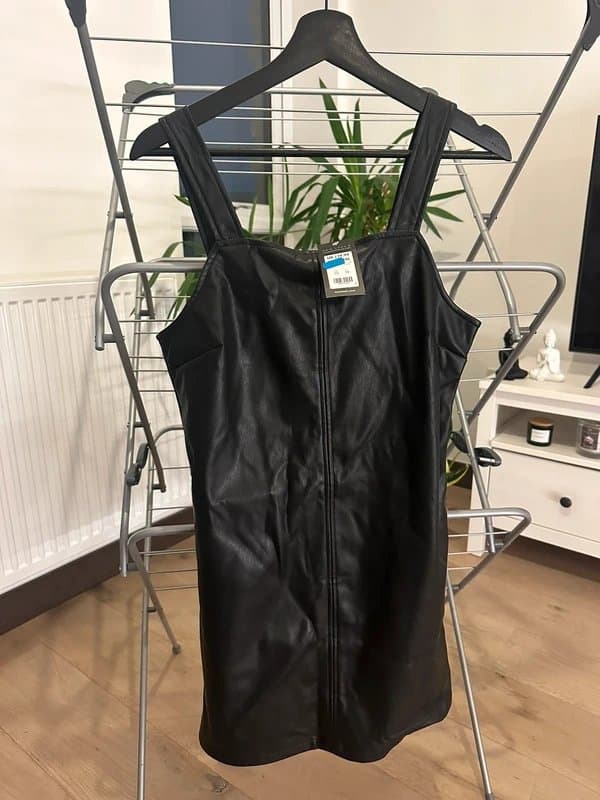 New Look New Look Faux Leather Pinafore Dress Size 10 BNWT