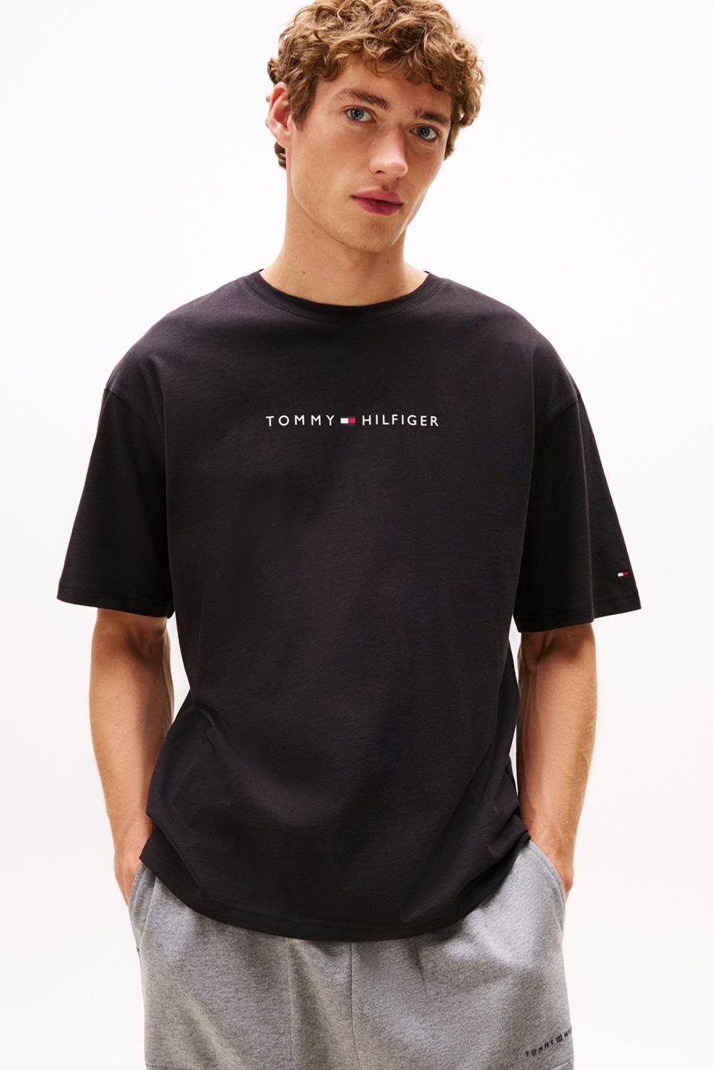 Tommy Hilfiger Tommy Hilfiger Men's Original SS Tee Cont. Logo Black - 2