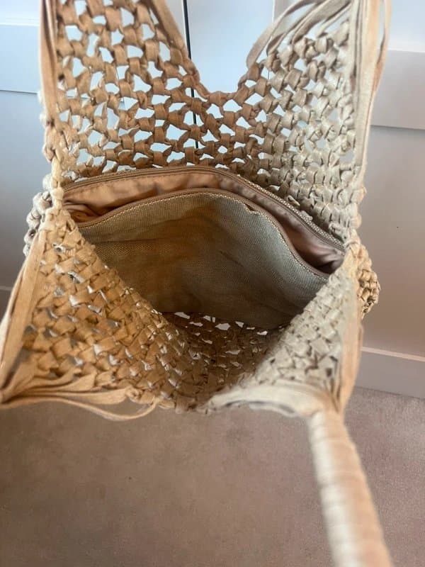 New Look Crochet style bag with bag inside