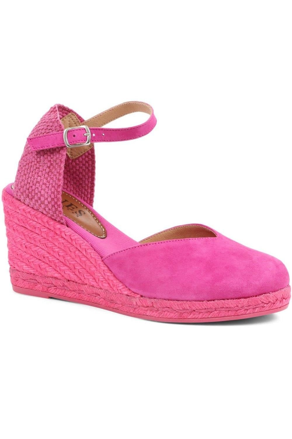 Jones Bootmaker Jones Bootmaker Women's Arabella Wedge Sandals in Magenta - 1