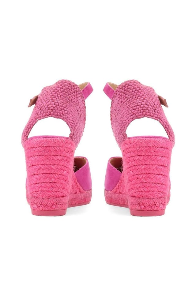 Jones Bootmaker Jones Bootmaker Women's Arabella Wedge Sandals in Magenta - 3