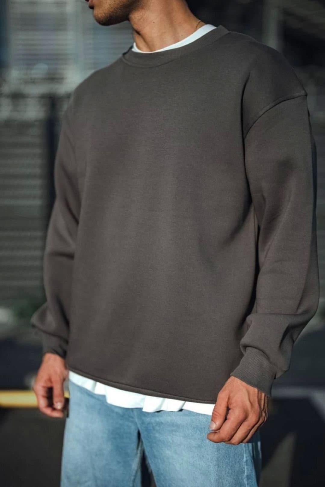 Janes Janes Men's Charcoal Crew Neck Sweatshirt