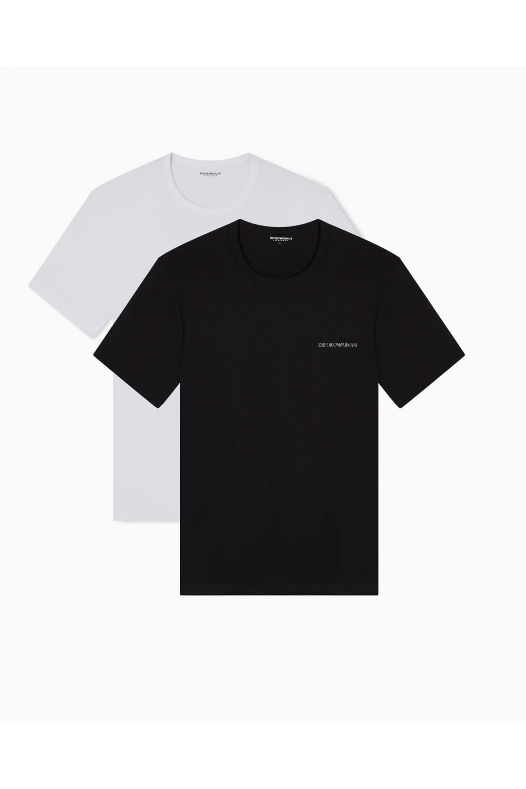Emporio Armani Emporio Armani Men's 2-Pack Crew Neck T-Shirt White/Black