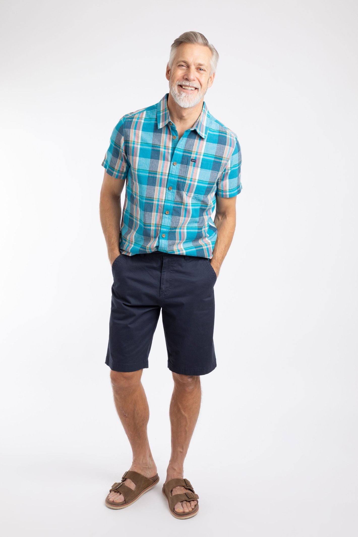 Weird Fish Weird Fish Men's Rayburn Cotton Flat Front Shorts in Navy - 3