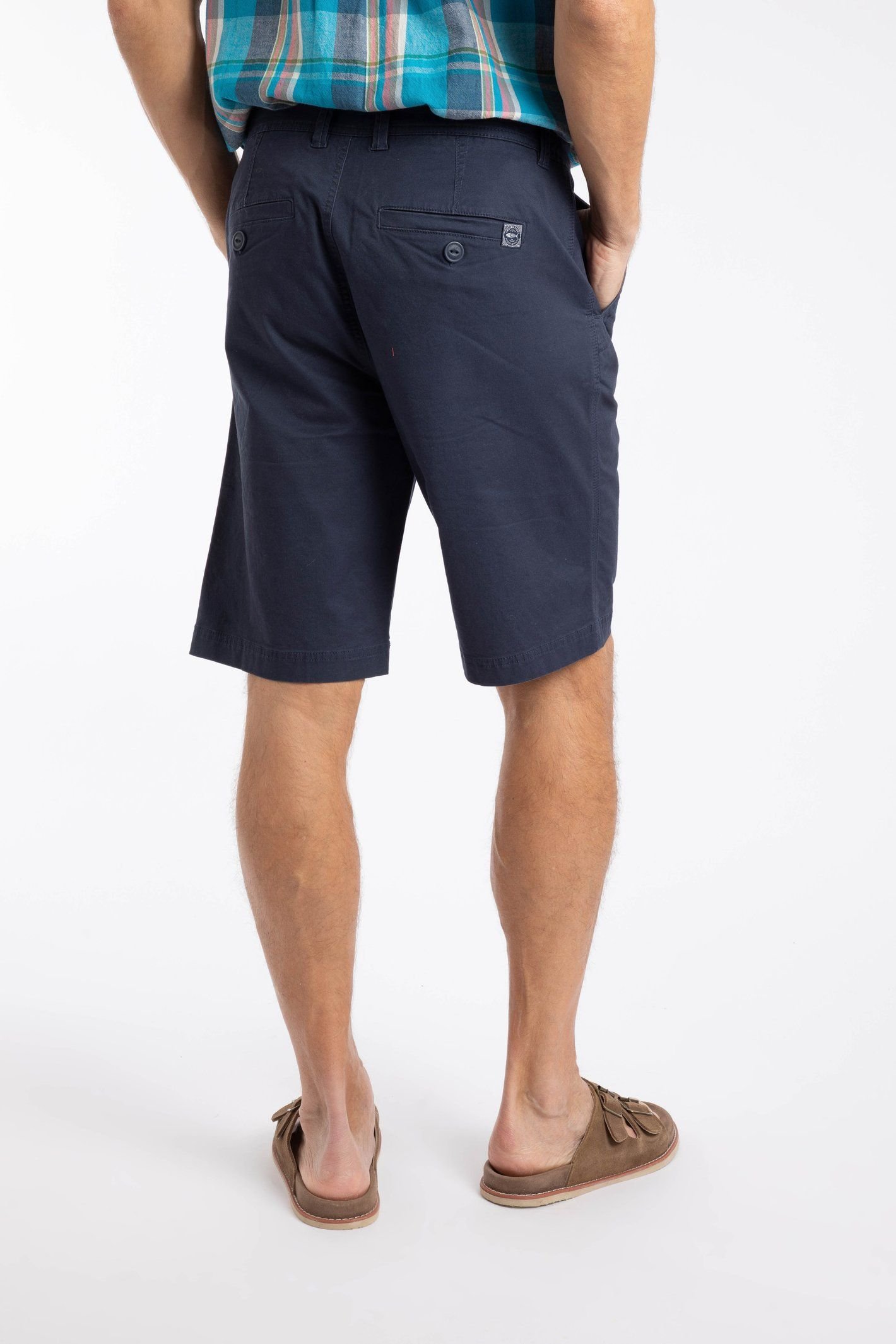Weird Fish Weird Fish Men's Rayburn Cotton Flat Front Shorts in Navy - 4