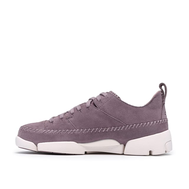 Clarks Clarks Women's Trigenic2 Flex Mauve Suede Trainers, Lace Up in Purple - 2