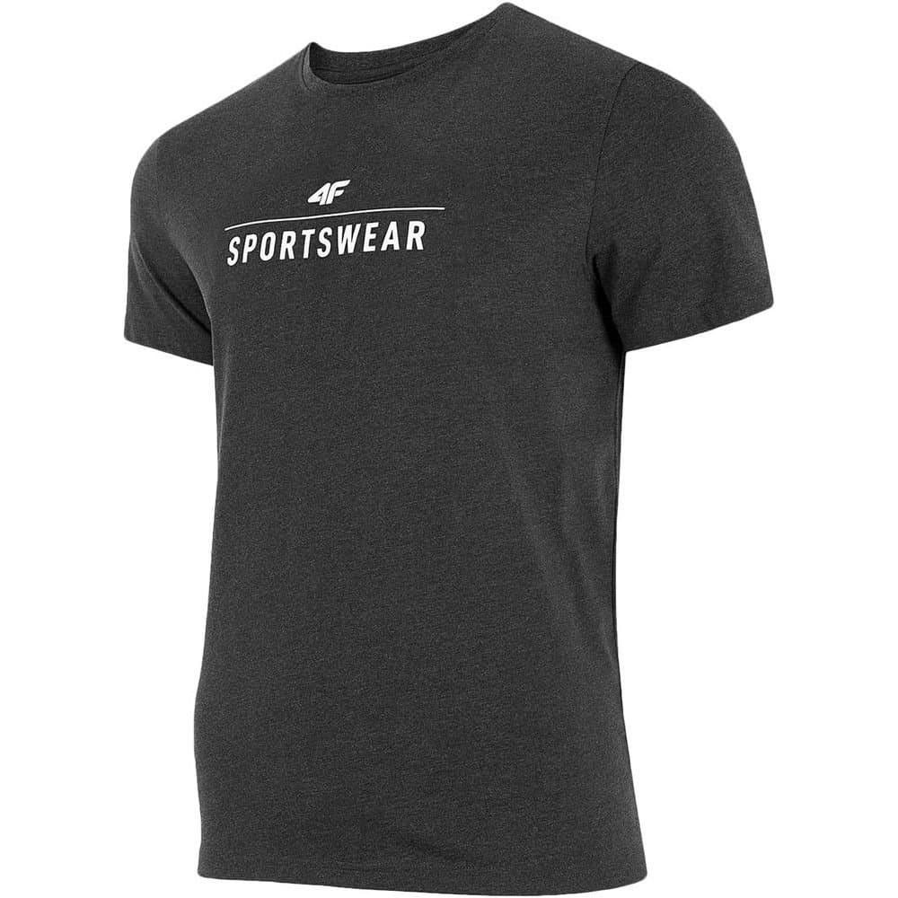 4F 4F Men's H4Z22 Logo Regular T-Shirt in Grey