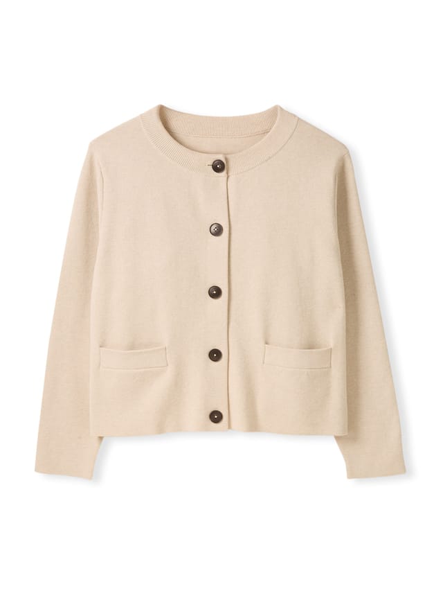 Celtic & Co Celtic & Co Women's Cotton Knitted Cardigan in Cream - 2