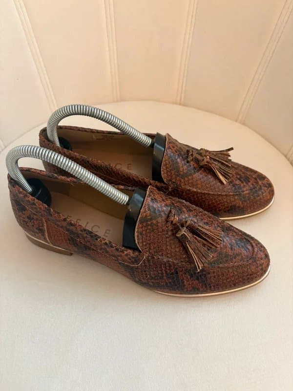 Office Girl Quirky Vintage Style Snake Print Tassel Loafers – Office Girl UK 5 / EU 38