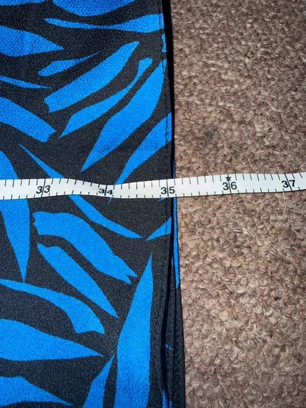 New Look Blue & Black Animal Print Maxi Skirt