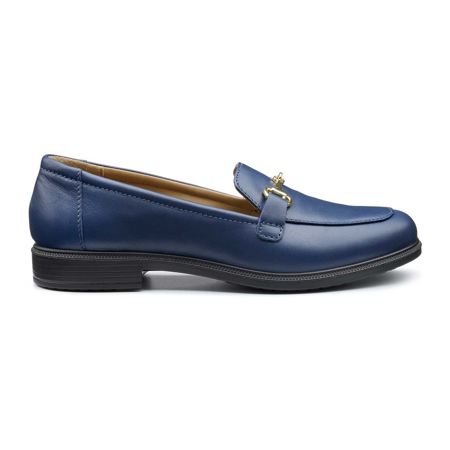 Hotter Hotter Women's Wide Fit 'Clovelly' Loafers in Mid Navy - 4