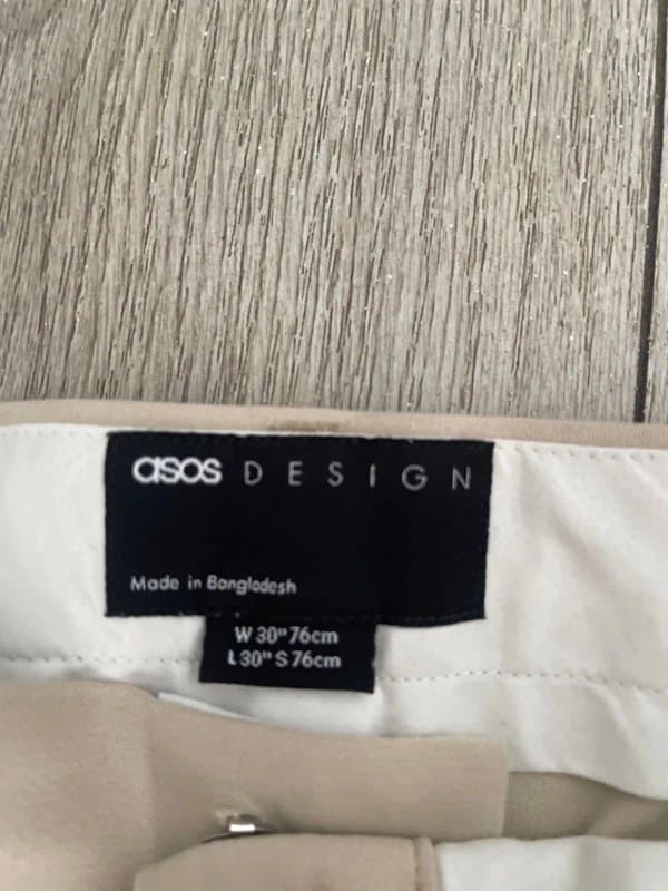 ASOS Cream ASOS suit pants