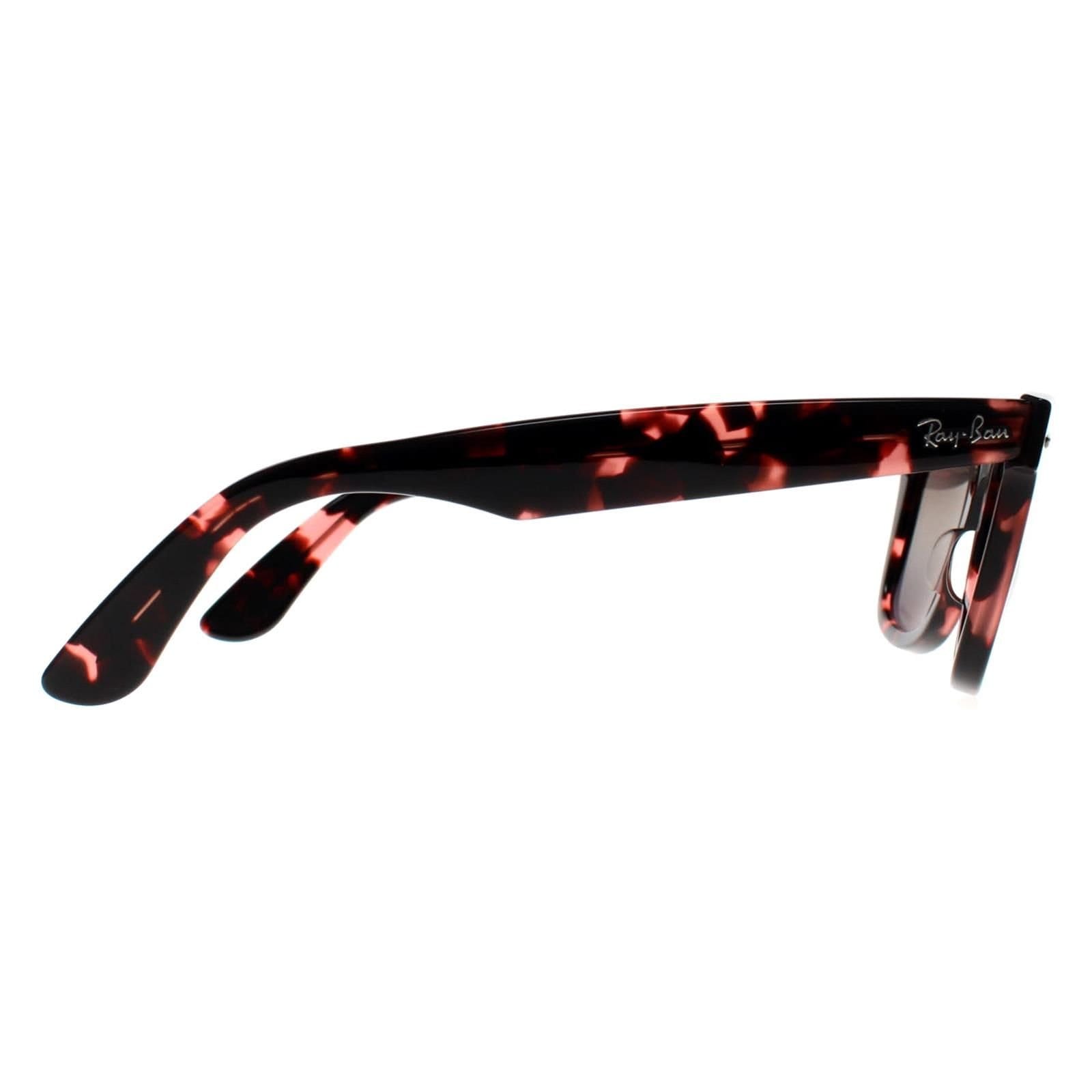 Ray-Ban Ray-Ban Men's Rectangle Transparent Pink Havana Silver Chromance Wayfarer 2140 - 4