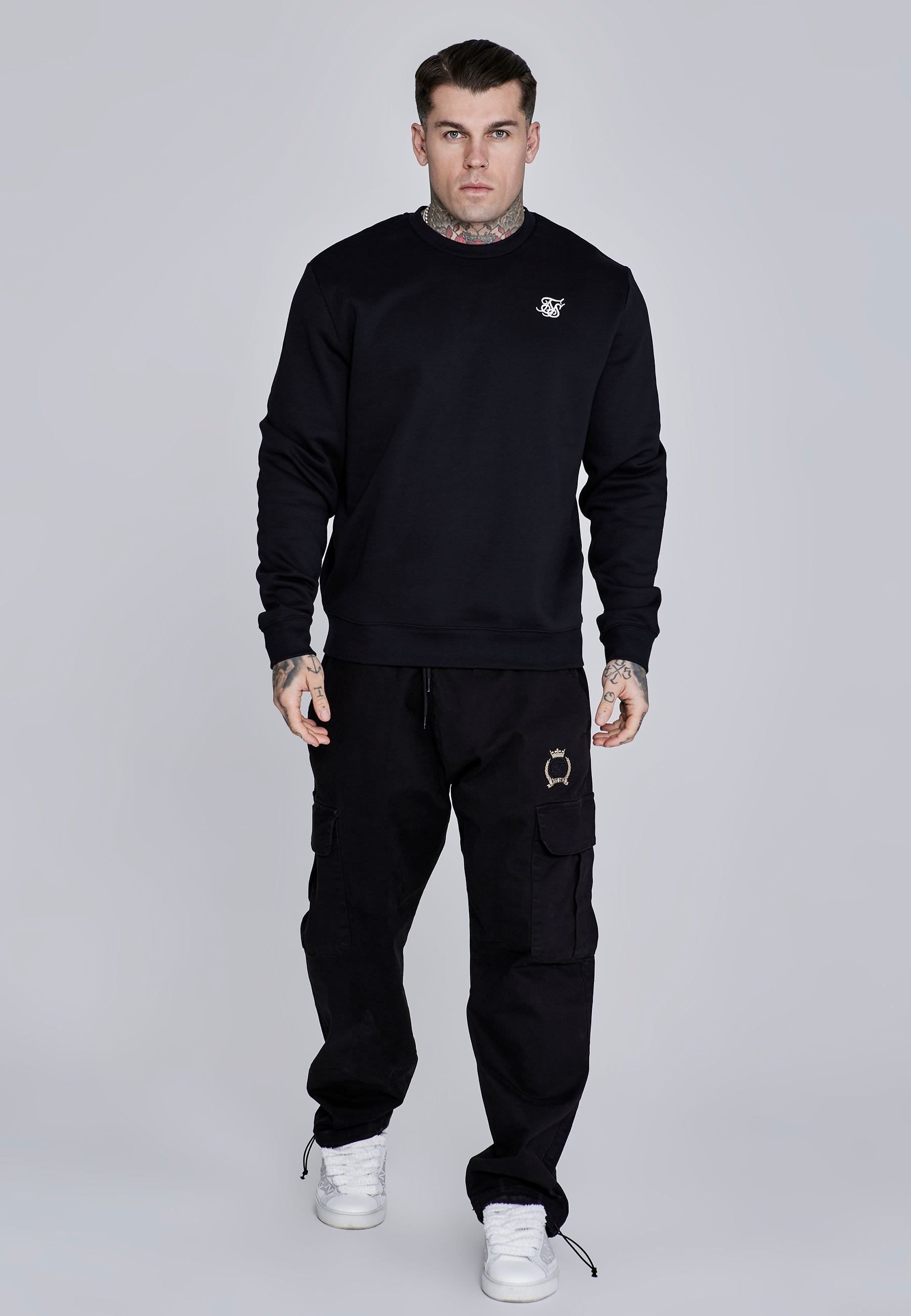 SikSilk SikSilk Men's Essentials Sweater in Black - 4