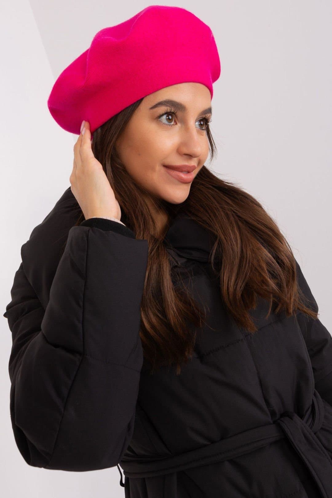 Love Lace Love Lace Women's Classic Felt Beret Hat with Soft Texture & Adjustable Fit in Pink