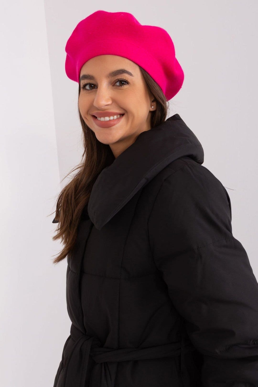 Love Lace Love Lace Women's Classic Felt Beret Hat with Soft Texture & Adjustable Fit in Pink - 4